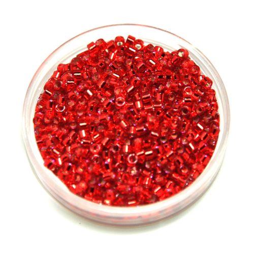 Miyuki Delica Japanese Seed Bead  size : 11/0 - 0603 Silver Lined Dark Red 