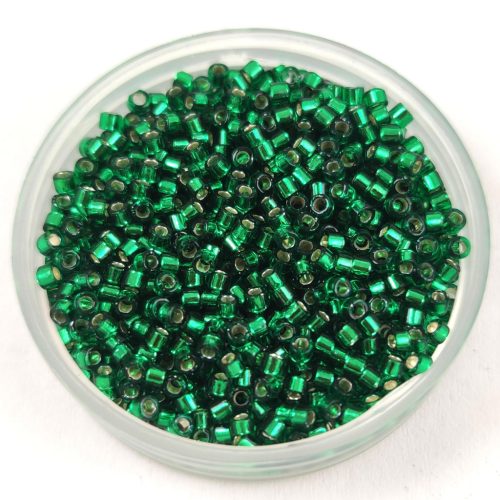 Miyuki delica gyöngy 0605 -  Silver Lined Emerald - 11/0
