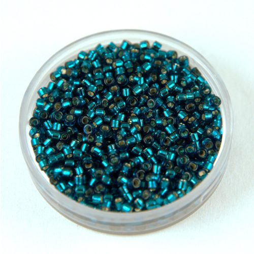 Miyuki delica gyöngy 0608 - Silver Lined Blue Zircon - 11/0 - 50g - AKCIOS