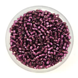   Miyuki Delica Japanese Seed Bead  size : 11/0 - 0611 Silver Lined Wine