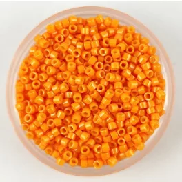   Miyuki Delica Japanese Seed Bead  size : 11/0 - 0651 Dyed Opaque Light Pumpkin