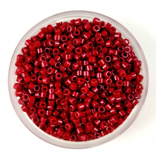 Miyuki Delica Japanese Seed Bead  size : 11/0 - 0654 Dyed Opaque Cranberry 