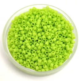   Miyuki Delica Japanese Seed Bead  size : 11/0 - 0763 Matte Opaque Chartreuse 