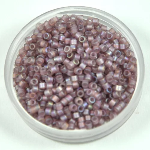 Miyuki Delica Japanese Seed Bead  size : 11/0 - 0857 Matte Transp Smoky Amethyst Ab