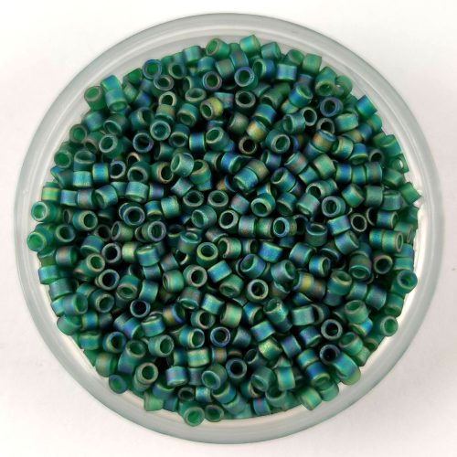 Miyuki Delica Japanese Seed Bead  size : 11/0 - 859 - Matt Transparent Dark Emerald AB