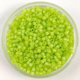   Miyuki Delica Japanese Seed Bead - 0860 - Matte Tr Chartreuse AB - 11/0