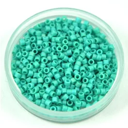  Miyuki Delica Japanese Seed Bead  size : 11/0 - 0878 Matte Opaque Turquoise Green AB 