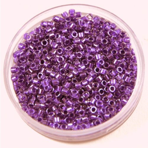 Miyuki delica gyöngy 0906 - Sparkling Purple White Crystal - 11/0 - 50g-AKCIOS