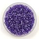 Miyuki Delica Japanese Seed Bead  size : 11/0 - 0906 Sparkling Purple White Crystal 