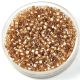 Miyuki delica gyöngy 0907 - fényes bézs közepű kristály - 11/0 - 50g-AKCIOS