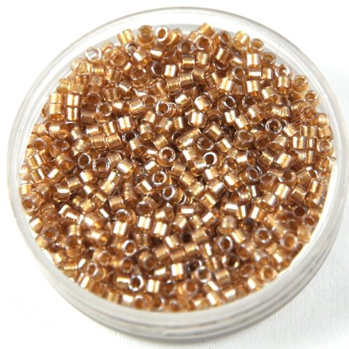 Miyuki Delica Japanese Seed Bead  size : 11/0 - 0907 Sparkling Beige Lined Crystal