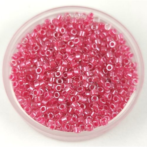 Miyuki delica gyöngy - 914 - Sparkling Dark Pink Lined Crystal - 11/0