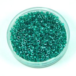   Miyuki delica gyöngy - 918 - Teal Lined Crystal Luster - 11/0