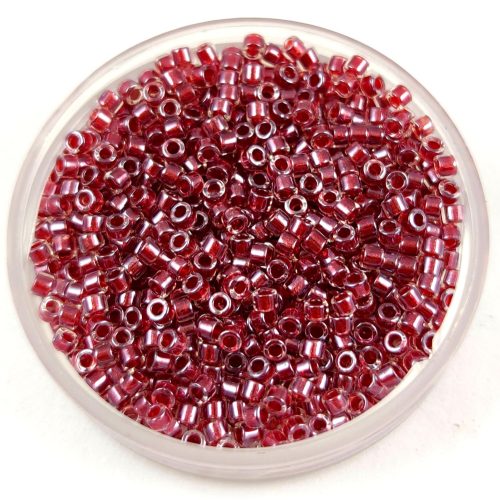 Miyuki Delica Japanese Seed Bead  - 924 - Sparkling Cranberry Lined Crystal - 11/0