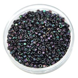   Miyuki delica gyöngy - 1001 - Metallic Plum Emerald Gold Iris - 11/0