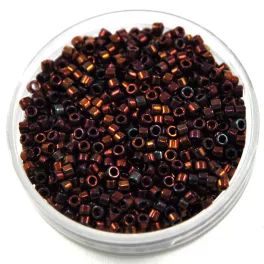   Miyuki Delica Japanese Seed Bead  size : 11/0 - 1002 Metallic Dark Copper Gold Iris 