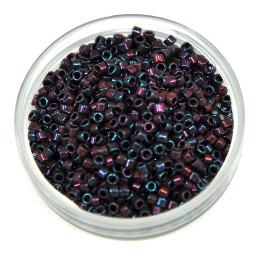 Miyuki delica gyöngy 1004 -  Metallic Dark Plum Gold Iris - 11/0 - 50g - AKCIOS