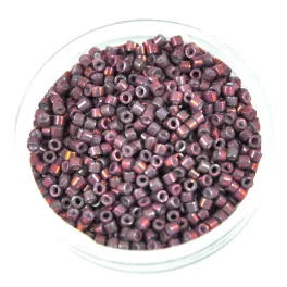   Miyuki Delica Japanese Seed Bead  size : 11/0 - 1012 Metallic Med Raspberry Luster