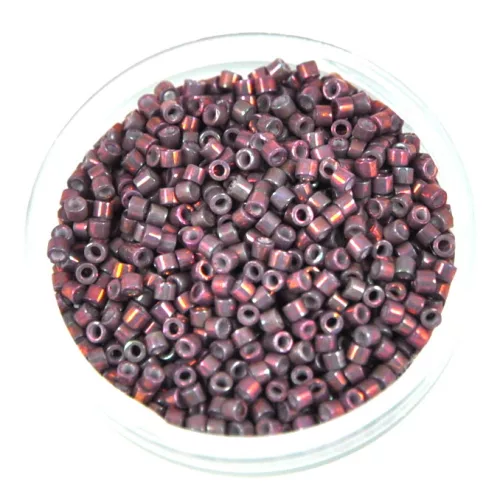 Miyuki Delica Japanese Seed Bead  size : 11/0 - 1012 Metallic Med Raspberry Luster