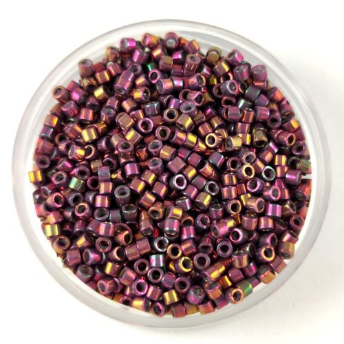 Miyuki delica gyöngy 1013 - metál vörös tea lüszter - 11/0 - 50g-AKCIOS