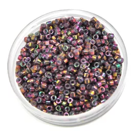   Miyuki Delica Japanese Seed Bead  size : 11/0 - 1014 Metallic Thistle Luster