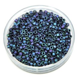   Miyuki delica gyöngy - 1052 - Matte Metallic Blueberry Gold Iris - 11/0
