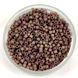   Miyuki Delica Japanese Seed Bead  size : 11/0 - 1061 Matte Metallic Dusky Clay AB