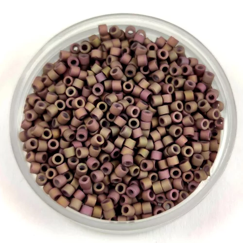 Miyuki Delica Japanese Seed Bead  size : 11/0 - 1061 Matte Metallic Dusky Clay AB