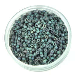   Miyuki Delica Japanese Seed Bead  size : 11/0 - 1063 Matte Metallic Rainbow Slate