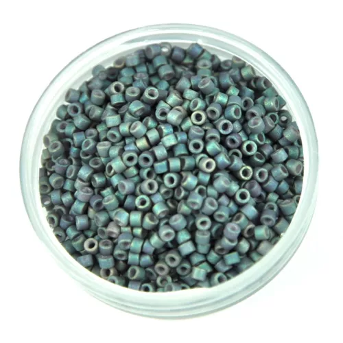 Miyuki Delica Japanese Seed Bead  size : 11/0 - 1063 Matte Metallic Rainbow Slate