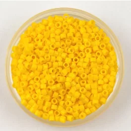   Miyuki Delica Japanese Seed Bead  size : 11/0 - 1132 Opaque Canary Yellow