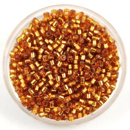   Miyuki Delica Japanese Seed Bead  - 1201 - Silver-Lined Marigold - 11/0