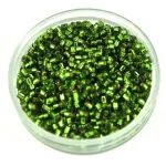 Miyuki Delica Japanese Seed Bead  size : 11/0 - 1207 Silver Lined Olive 