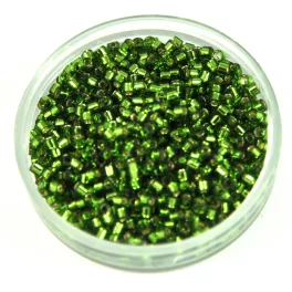   Miyuki Delica Japanese Seed Bead  size : 11/0 - 1207 Silver Lined Olive 