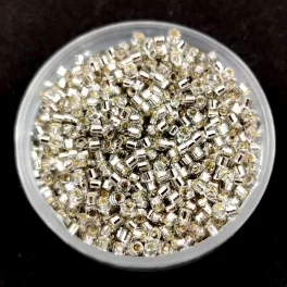  Miyuki Delica Japanese Seed Bead - 1211 Silver Lined Grey Mist - 11/0
