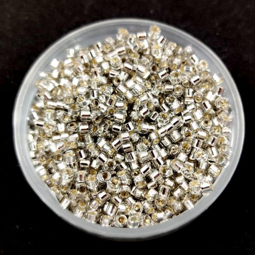 Miyuki Delica Japanese Seed Bead - 1211 Silver Lined Grey Mist - 11/0