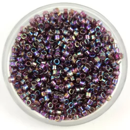   Miyuki Delica Japanese Seed Bead - 1244 - Transparent Mauve AB - 11/0