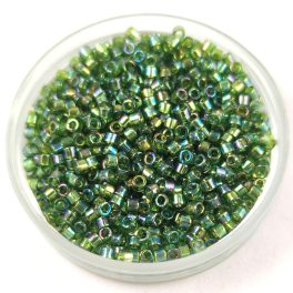 Miyuki delica gyöngy - 1247 -  Transparent Olive AB - 11/0