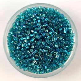   Miyuki Delica Japanese Seed Bead  size : 11/0 - 1248 - Transparent Caribbean Teal AB
