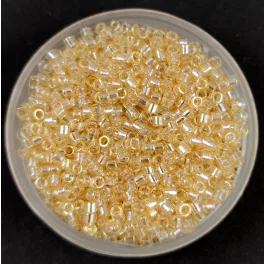   Miyuki Delica Japanese Seed Bead - 1252 - Transparent Crystal Ivory Luster AB - 11/0