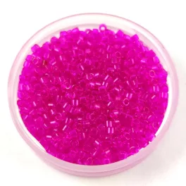   Miyuki Delica Japanese Seed Bead  - 1310 - Dyed Transparent Fuchsia - 11/0