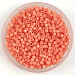   Miyuki Delica Japanese Seed Bead  - 1363 - Opaque Dyed Salmon Pink - 11/0
