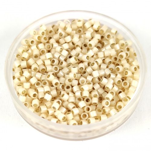 Miyuki Delica Japanese Seed Bead  size : 11/0 - 1451 Silver Lined Pale Cream Opal 