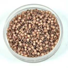   Miyuki Delica Japanese Seed Bead  size : 11/0 - 1459 Silver Lined Shell Opal