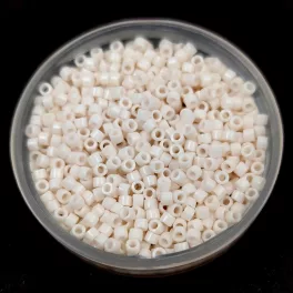   Miyuki Delica Japanese Seed Bead  size : 11/0 - 1490-1 Opaque Bisque White 