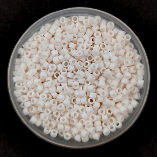 Miyuki Delica Japanese Seed Bead  size : 11/0 - 1520 Matte Opaque Bisque White AB