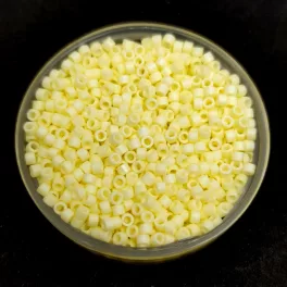   Miyuki Delica Japanese Seed Bead  size : 11/0 - 1521 Opaque Matte Pale Yellow AB