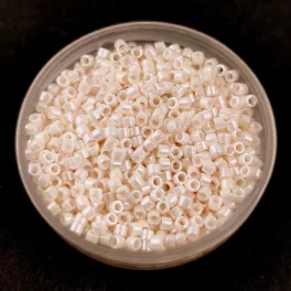   Miyuki Delica Japanese Seed Bead  size : 11/0 - 1530 Op Bisque White Ceylon 