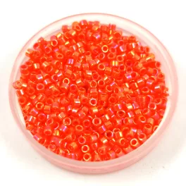   Miyuki Delica Japanese Seed Bead - 1573 - Opaque Mandarin AB - 11/0