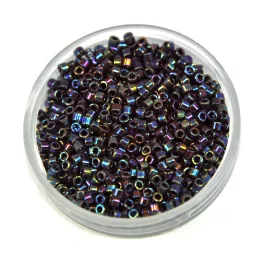   Miyuki Delica Japanese Seed Bead  size : 11/0 - 1574 Opaque Wild Berry Dark Red AB 